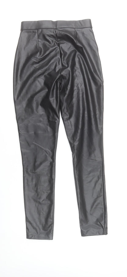 ONLY Women’s Black Faux Leather Skinny Leggings S