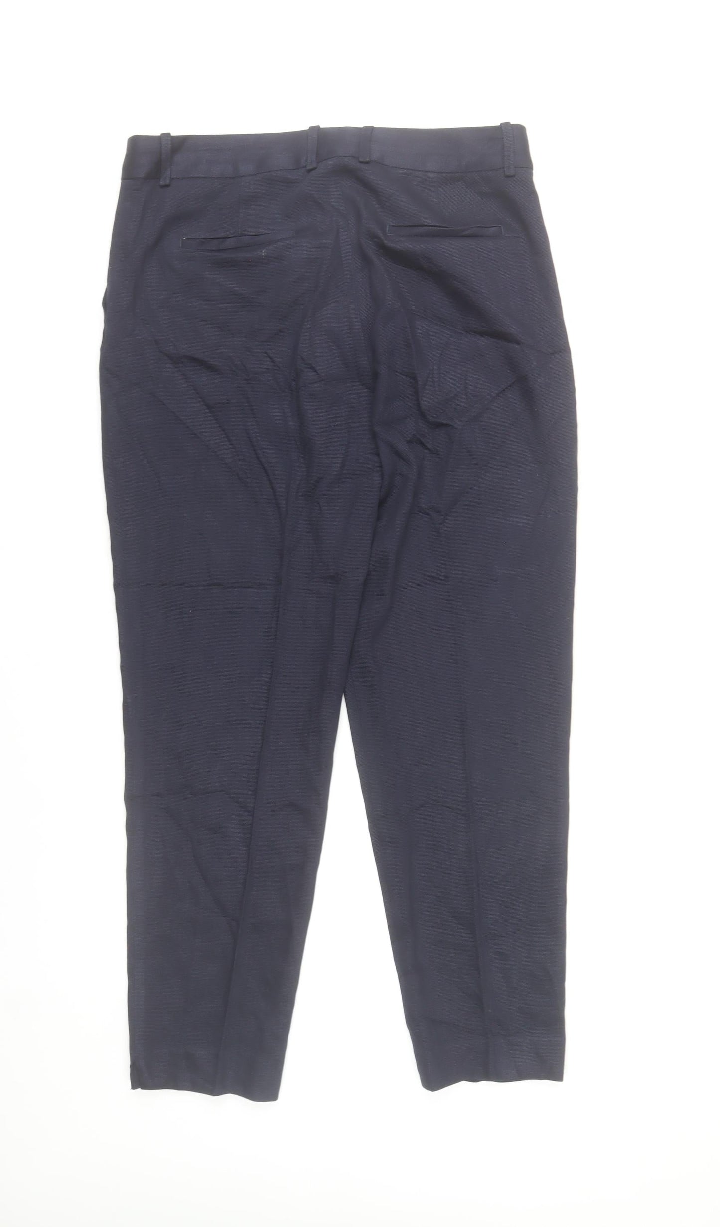 Paul Costelloe Womens Blue Size 10 Straight Leg Work Trousers