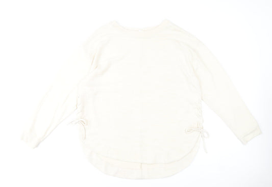 GAP Women’s Ivory 2XL Pullover Jumper Crew Neck Knit Long Sleeve