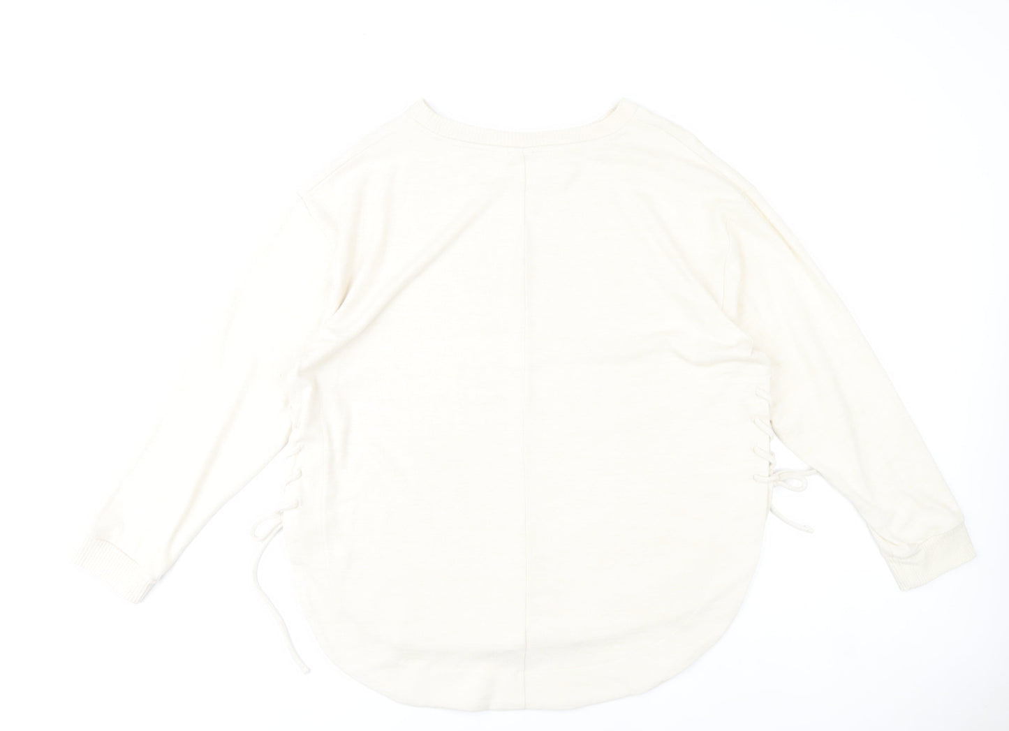 GAP Women’s Ivory 2XL Pullover Jumper Crew Neck Knit Long Sleeve