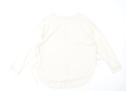 GAP Women’s Ivory 2XL Pullover Jumper Crew Neck Knit Long Sleeve