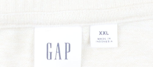 GAP Women’s Ivory 2XL Pullover Jumper Crew Neck Knit Long Sleeve