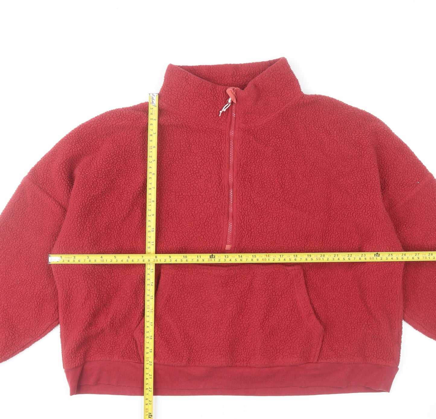 Dunnes Stores Women’s Red Fleece Sweatshirt XL 1/2 Zip Pullover