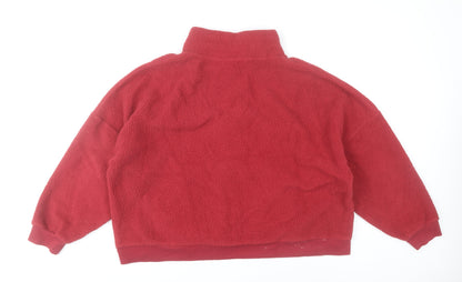 Dunnes Stores Women’s Red Fleece Sweatshirt XL 1/2 Zip Pullover