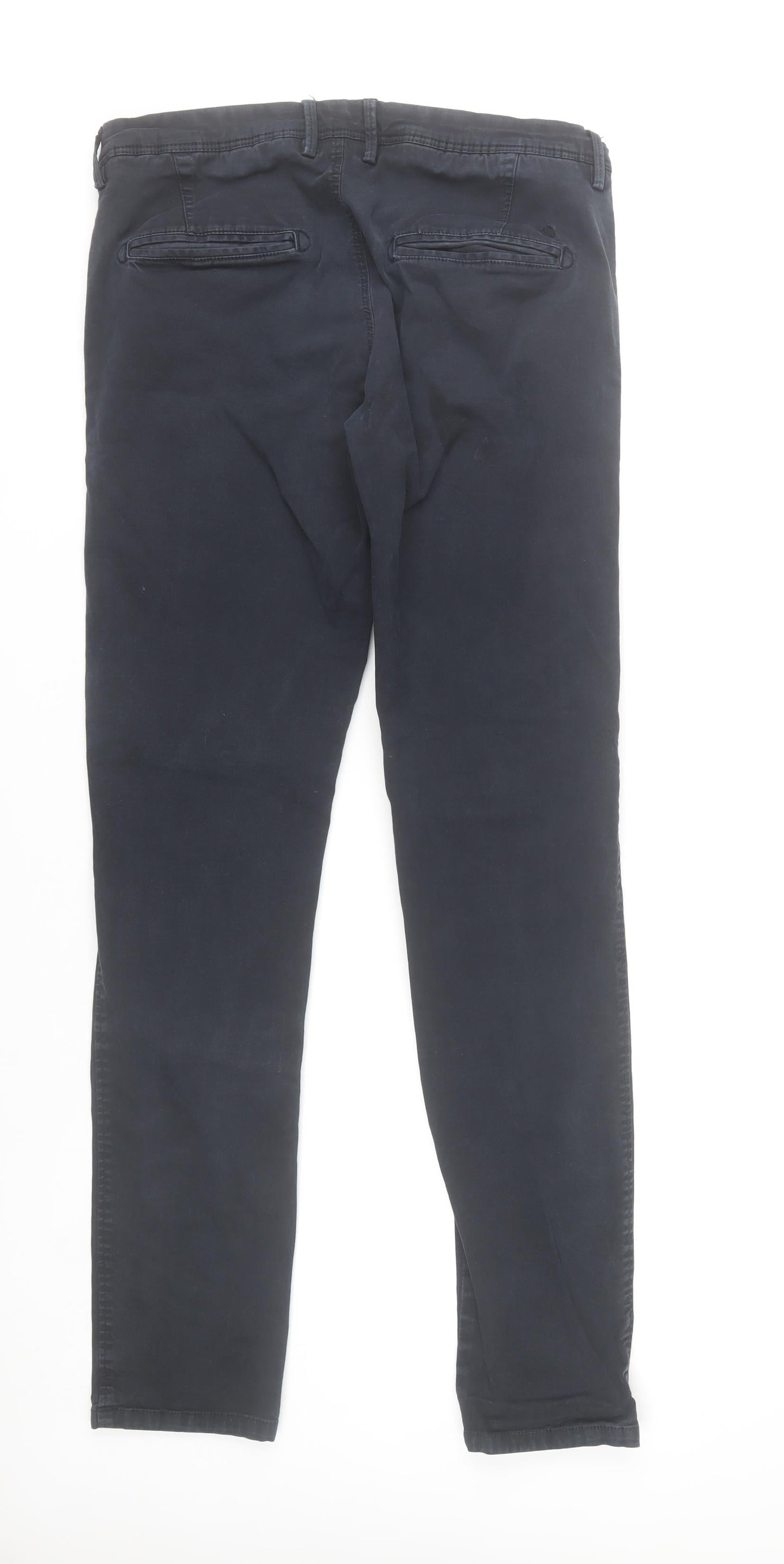 Selected Homme Men's Blue Chino Slim Fit Trousers Size 32/34