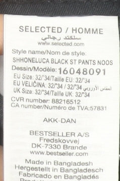 Selected Homme Men's Blue Chino Slim Fit Trousers Size 32/34