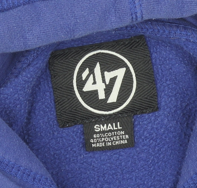'47 Men’s Blue Pullover Hoodie Small New York Hockey Graphic Fleece