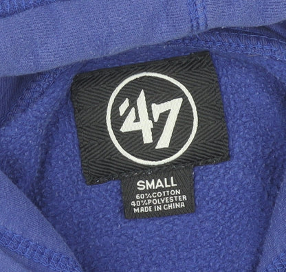 '47 Men’s Blue Pullover Hoodie Small New York Hockey Graphic Fleece