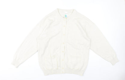 Marks and Spencer Women’s Beige Cardigan Size 12-14 Cotton Blend