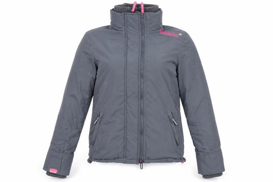 Womens UK Size S Superdry Grey Windbreaker Coat