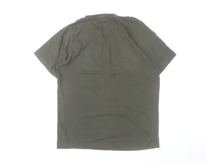 Puma Men’s Green Small T-Shirt Crew Neck Short Sleeve Cotton Sportswear