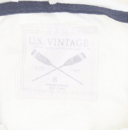 U.S. Vintage Womens Ivory Pullover Hoodie Small Savannah Logo
