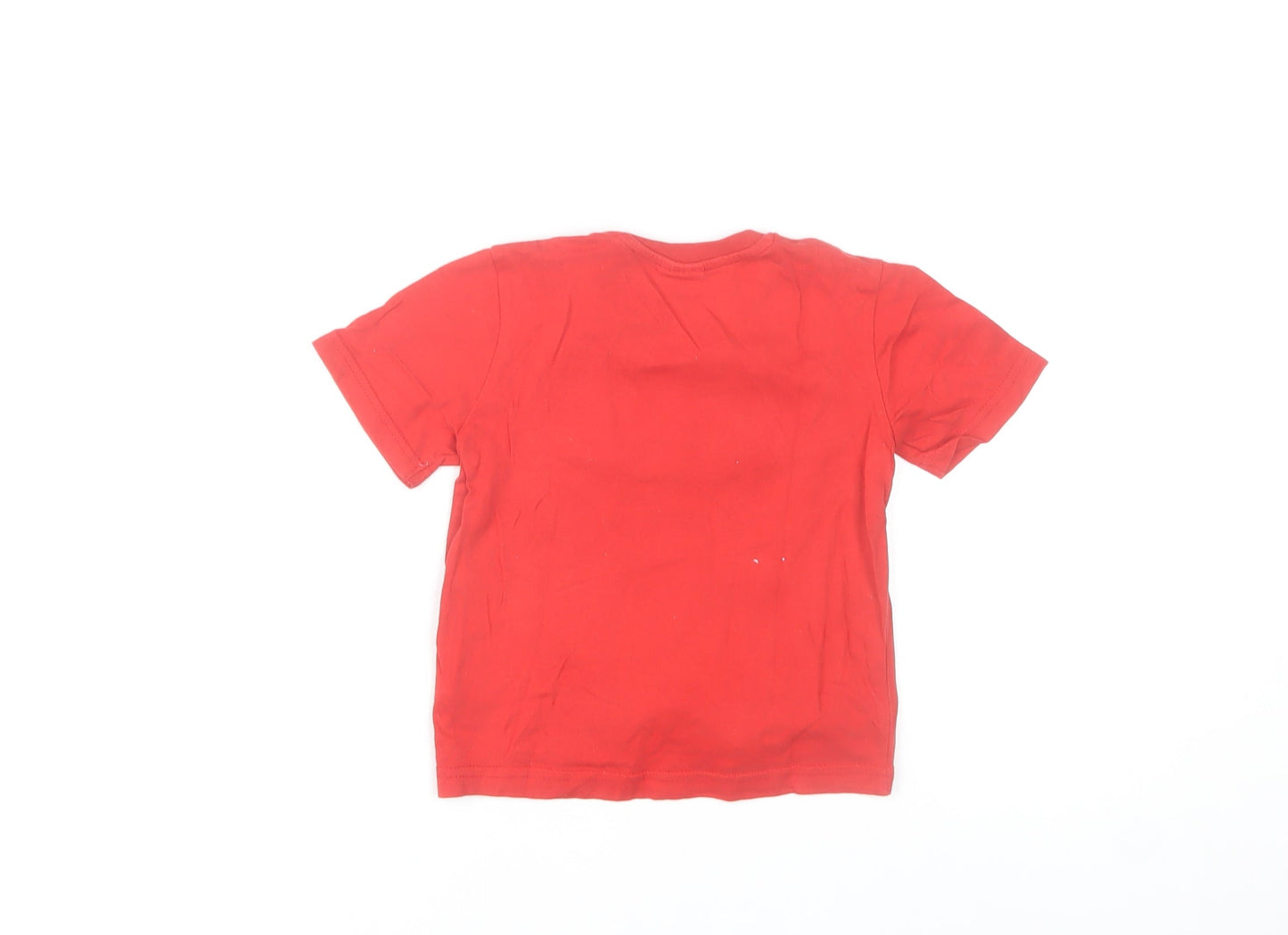 LFC Boys Red Football Graphic T-Shirt 3-4 Years Crew Neck Short Sleeve