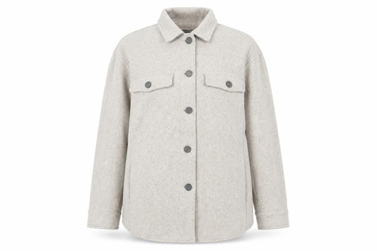 Dunnes Stores Womens Beige Poly Jacket Size 12 Collared Casual