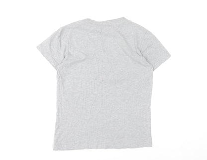 SmileyWorld Womens Grey XS Graphic T-Shirt Short Sleeve Cotton Blend