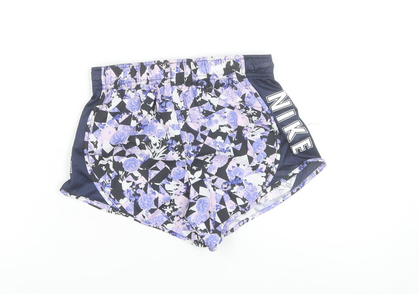 Nike Girls Multicoloured Floral Athletic Running Shorts Size 10-11Y