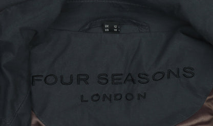 Four Seasons Womens Black Coat UK 12 Mid-Length Overcoat