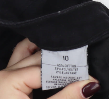 PrettyLittleThing Women Black Size 10 Distressed Denim Bermuda Shorts