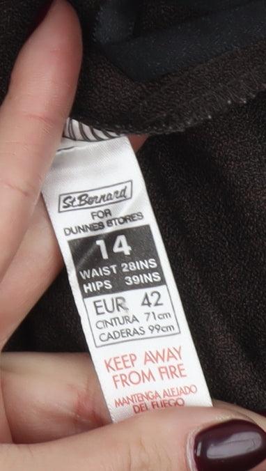 St. Bernard Women’s Brown Size 14 Straight Leg Work Trousers