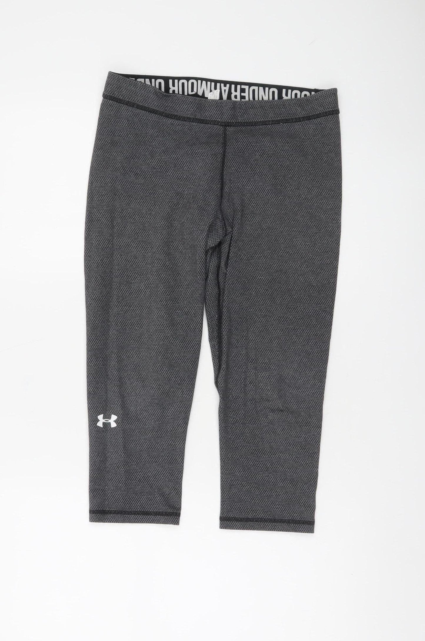 Under Armour Womens Grey Capri Leggings M Compression Slim Fit