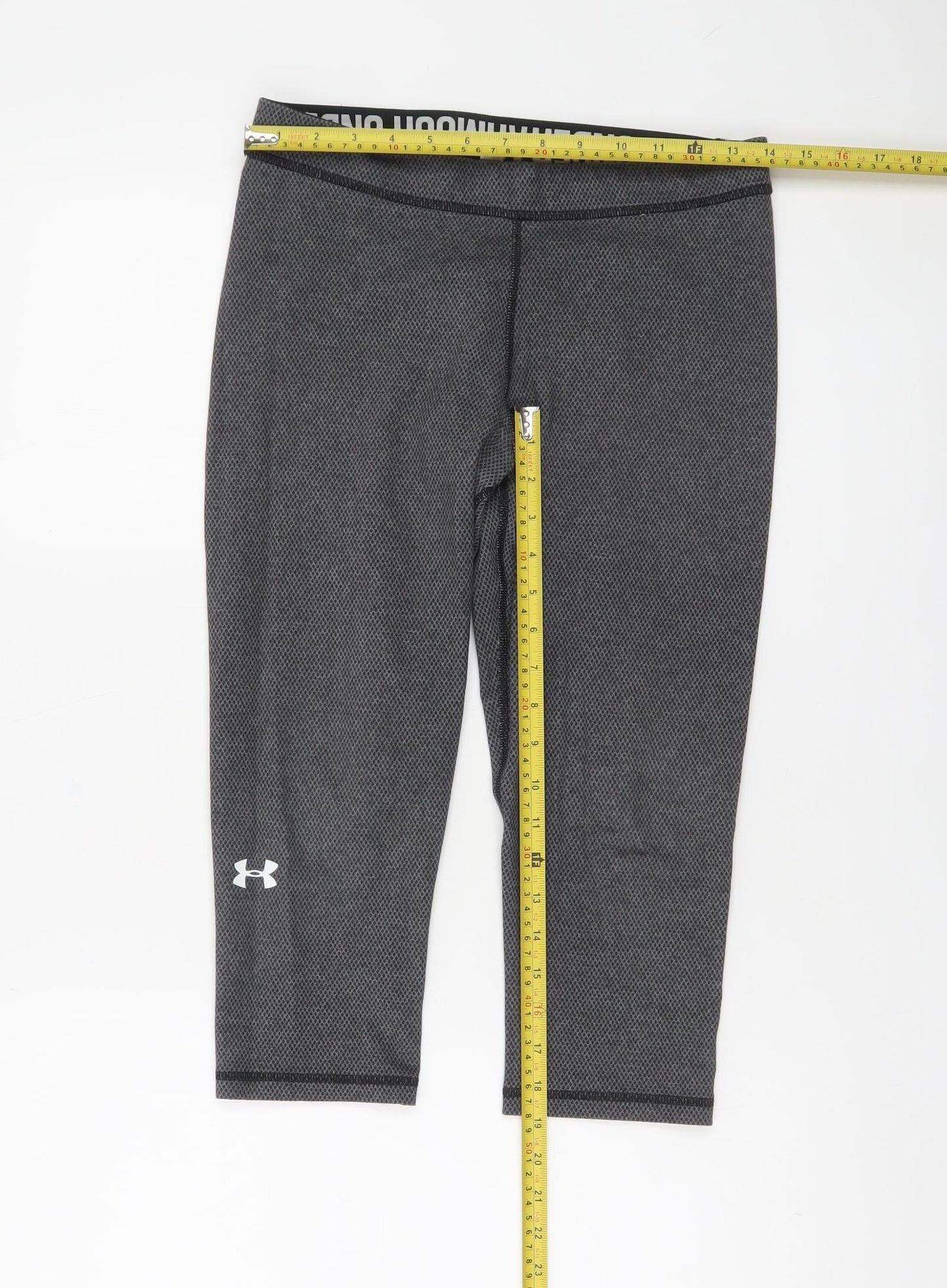 Under Armour Womens Grey Capri Leggings M Compression Slim Fit