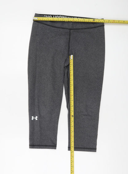 Under Armour Womens Grey Capri Leggings M Compression Slim Fit