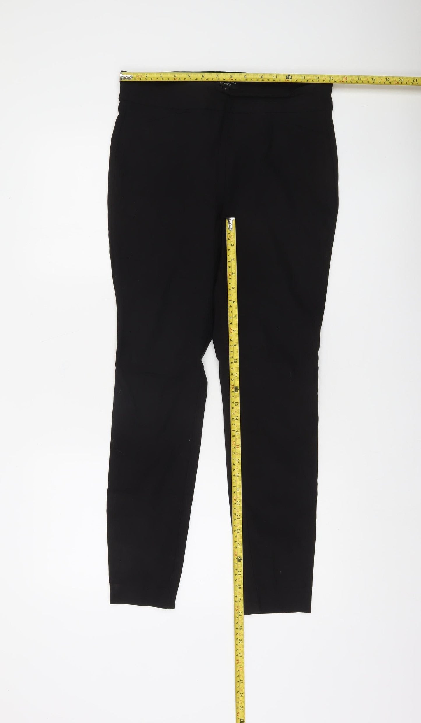RW&CO Womens Black Slim Ankle Leggings Size L Workwear Casual