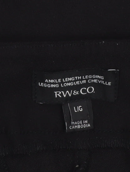 RW&CO Womens Black Slim Ankle Leggings Size L Workwear Casual