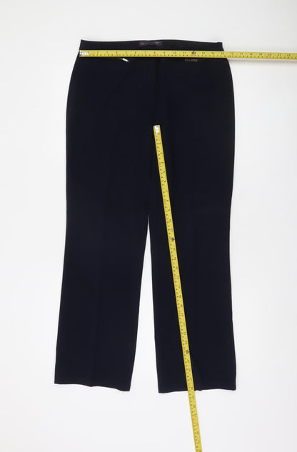 Marks and Spencer Womens Blue Size 12 Straight Leg Dress Pants