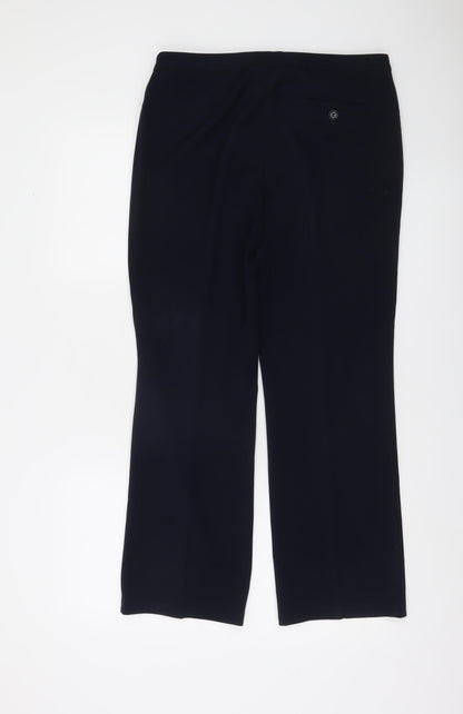 Marks and Spencer Womens Blue Size 12 Straight Leg Dress Pants