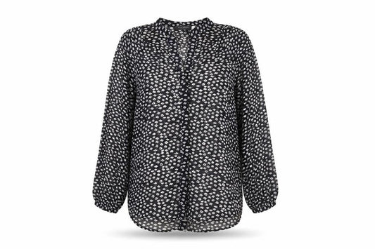 Mint Velvet Women’s Black Animal Print Tunic Blouse XS