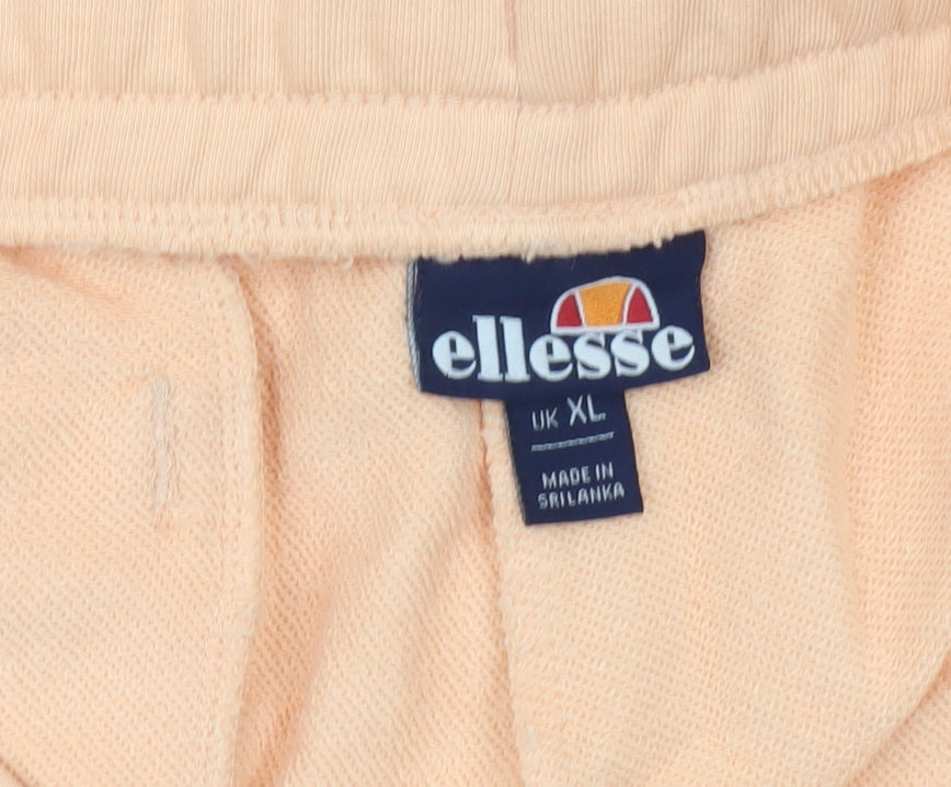 Ellesse Men’s Pink XL Sweat Shorts Casual Jersey Cotton Blend
