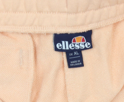 Ellesse Men’s Pink XL Sweat Shorts Casual Jersey Cotton Blend