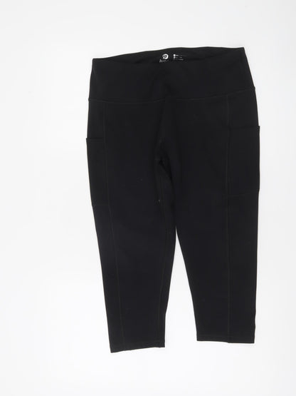 Iuga Womens Black 2XL Yoga Leggings with Pockets