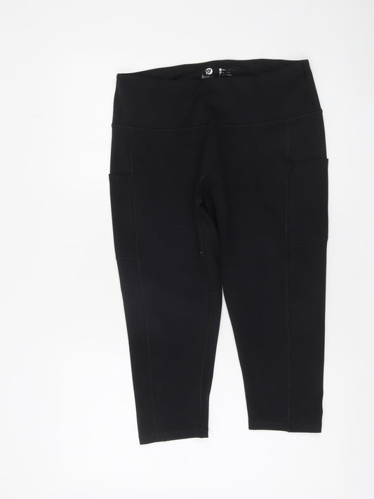 Iuga Womens Black 2XL Yoga Leggings with Pockets