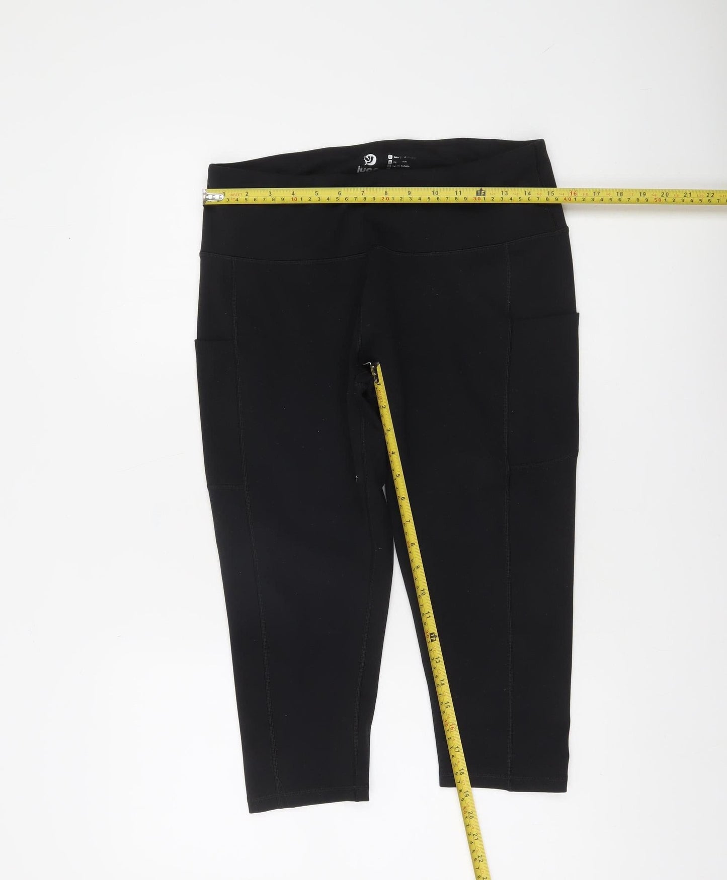 Iuga Womens Black 2XL Yoga Leggings with Pockets