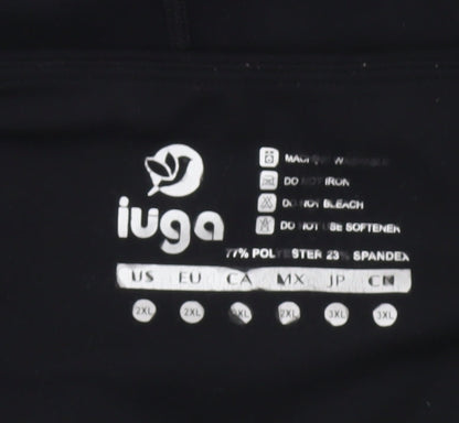 Iuga Womens Black 2XL Yoga Leggings with Pockets