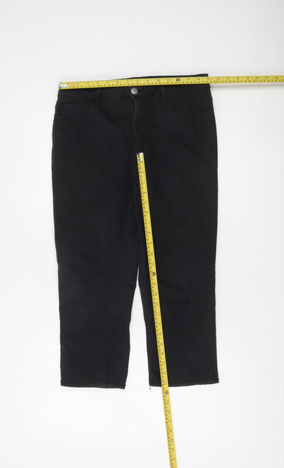 Dunnes Women’s Black Size 12 Slim Jegging Trousers Cotton Blend