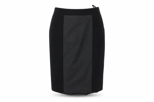 South Womens Black Grey Pencil Skirt UK 12 Workwear Business Lined