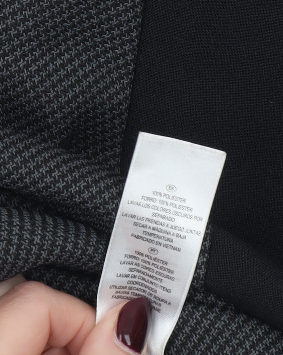 South Womens Black Grey Pencil Skirt UK 12 Workwear Business Lined