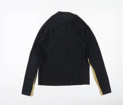 Nike Boys Black & Gold Long Sleeve Dri-FIT 1/4 Zip Activewear Top 11-12Y