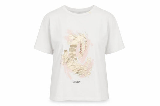 Dunnes Stores Womens White XL Cotton Graphic T-Shirt Short Sleeve