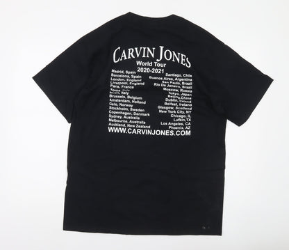 Port & Company Mens Black L Carvin Jones World Tour Band T-Shirt