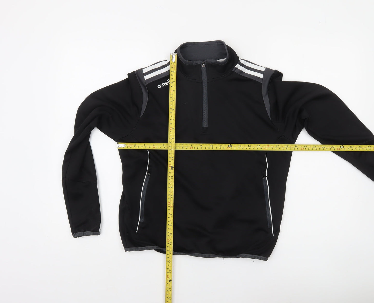 O Neills Boys Black 1/4 Zip Sports Sweatshirt Age 13 Regular Fit