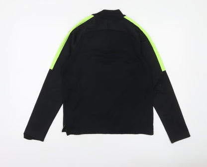 Nike Boys Black 12-13 Years Football Training Top Dri-Fit Long Sleeve