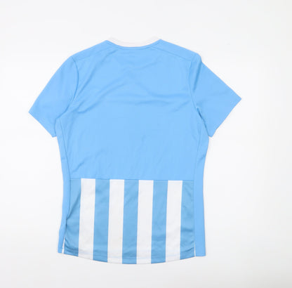 Umbro Boys Blue Striped Football Jersey T-Shirt 14 Years