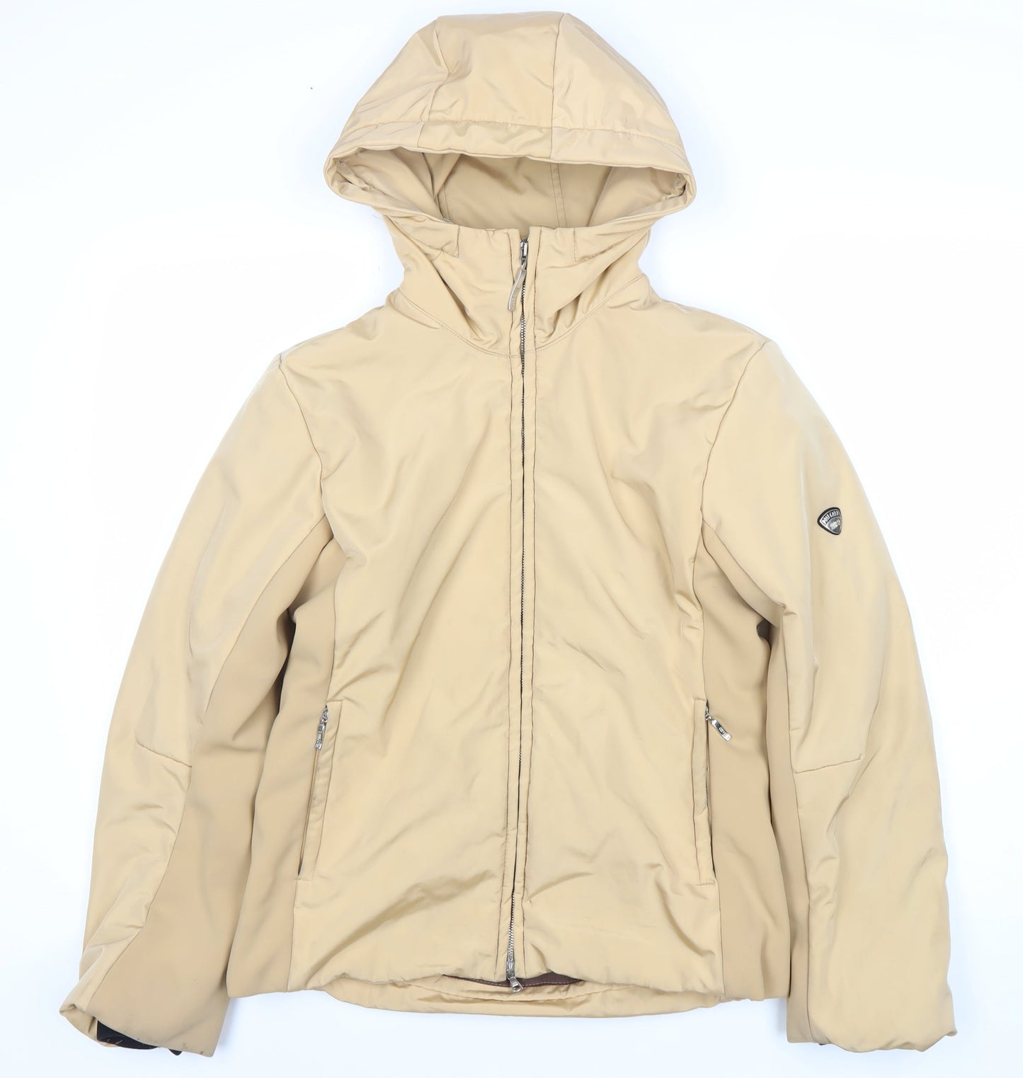 Post Card Womens Beige Size 12 Hooded Puffer Jacket Winter Coat
