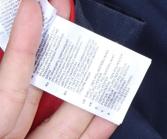 Adidas Teens Blue Waterproof Hooded Sports Jacket Size 164