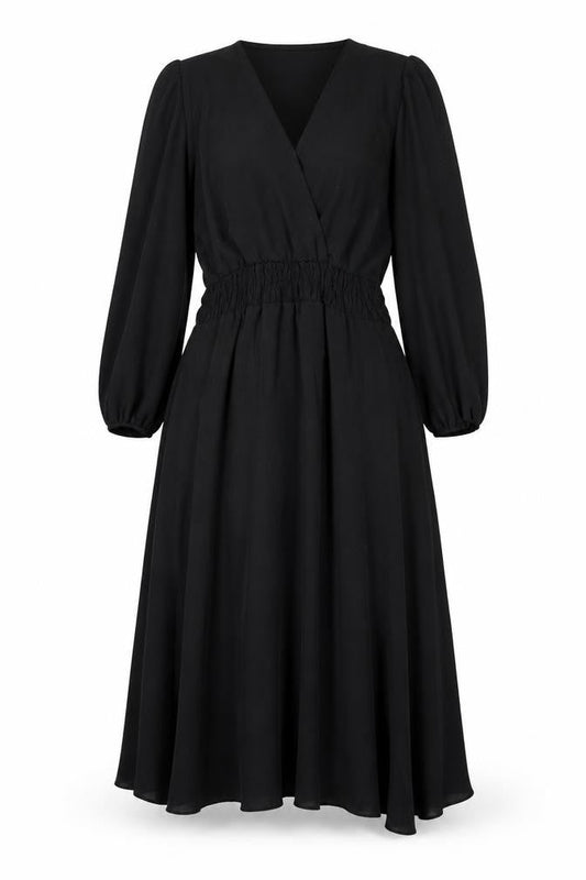 The Casual Company Women’s Black Midi A-Line Dress Size S