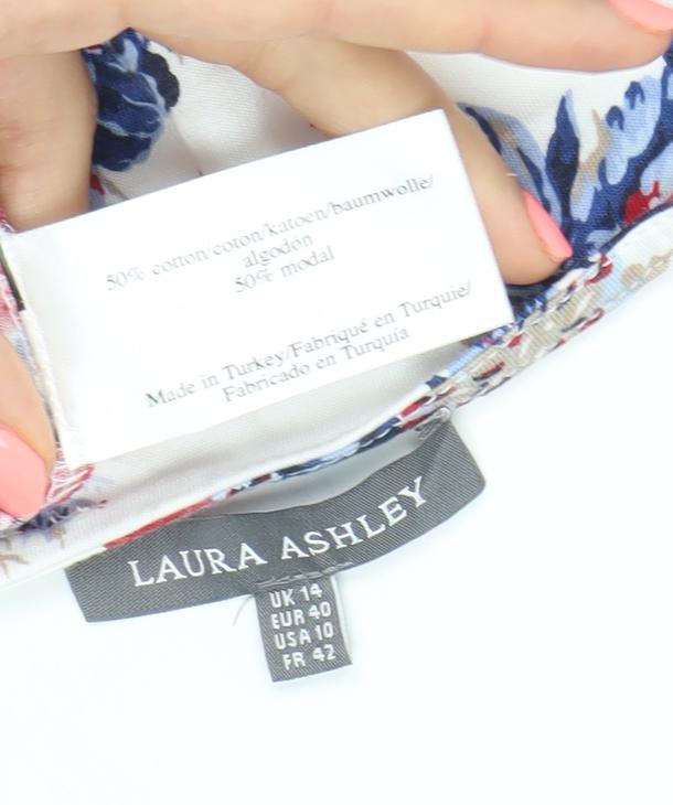 Laura Ashley Women’s Multicoloured Floral T-Shirt Size 14